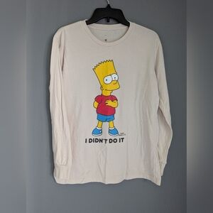 Bart Simpson Crew neck Long Sleeve Shirt No Size Listed.